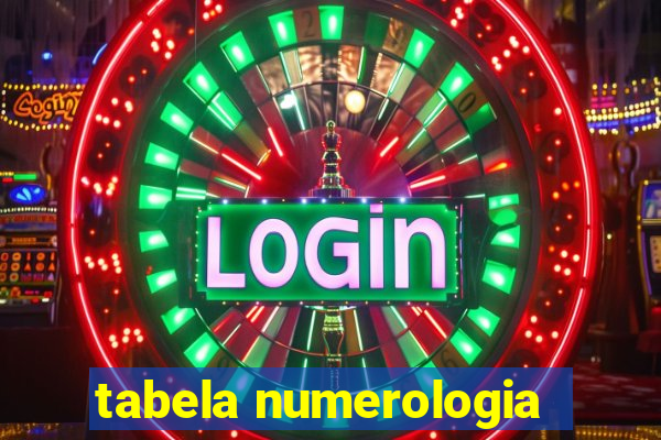 tabela numerologia